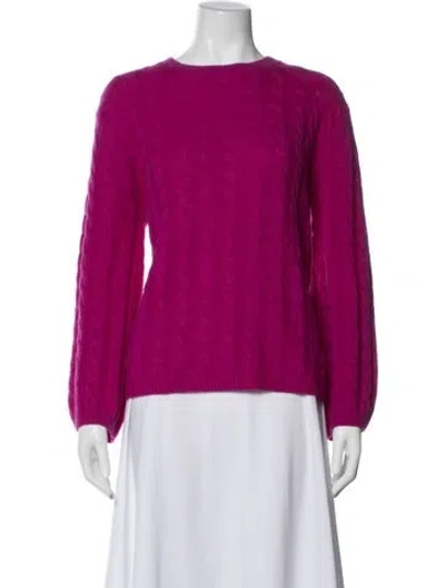 Pre-owned Sablyn Cashmere Crew Neck Sweater In Purple