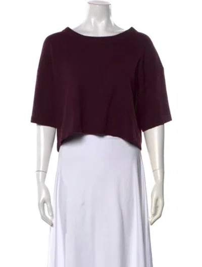 Pre-owned Sablyn Cashmere Crew Neck Sweater In Purple