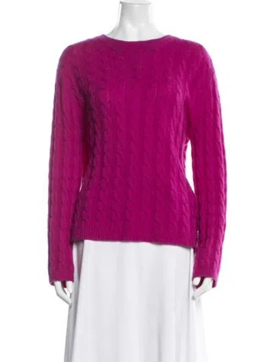 Pre-owned Sablyn Cashmere Crew Neck Sweater In Purple