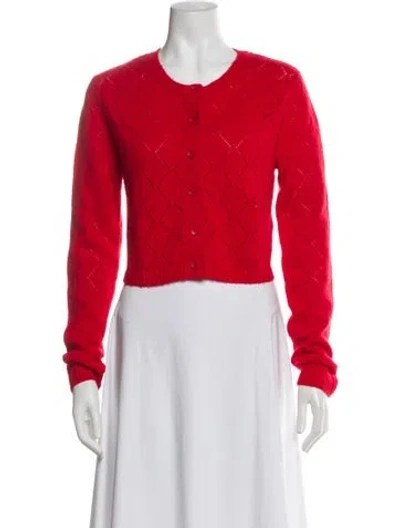 Pre-owned Sablyn Cashmere Crew Neck Sweater In Red