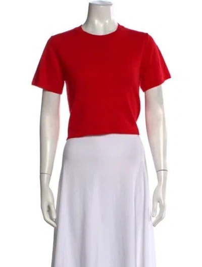 Pre-owned Sablyn Cashmere Crew Neck Sweater In Red
