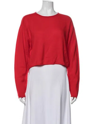 Pre-owned Sablyn Cashmere Crew Neck Sweater In Red