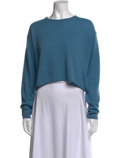 Pre-owned Sablyn Cashmere Crew Neck Sweater W/ Tags In Blue