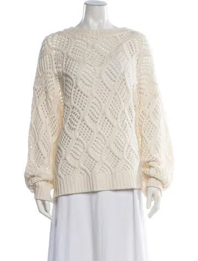 Pre-owned Sablyn Cashmere Crew Neck Sweater W/ Tags In Neutrals