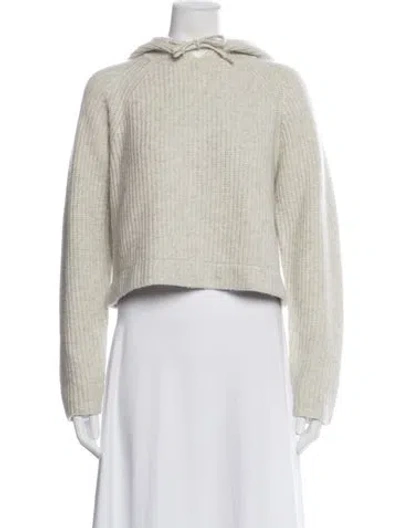 Pre-owned Sablyn Cashmere Crew Neck Sweater In White