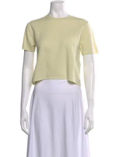 Pre-owned Sablyn Cashmere Crew Neck Sweater In Yellow