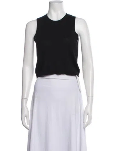 Pre-owned Sablyn Cashmere Crew Neck Top In Black