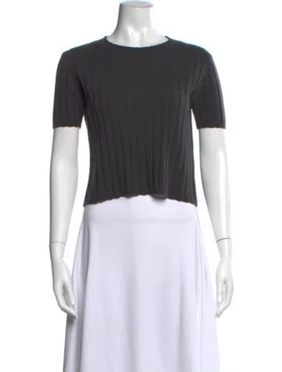 Pre-owned Sablyn Cashmere Crew Neck Top In Gray