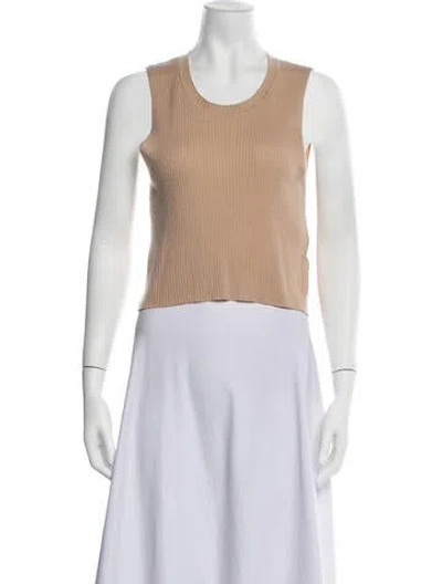 Pre-owned Sablyn Cashmere Crew Neck Top In Neutrals