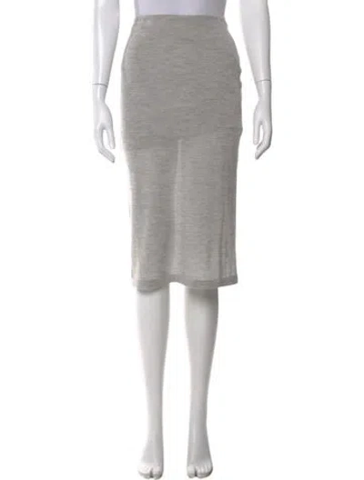 Pre-owned Sablyn Cashmere Knee-length Skirt In Gray