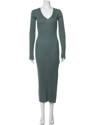 Pre-owned Sablyn Cashmere Midi Length Dress In Green