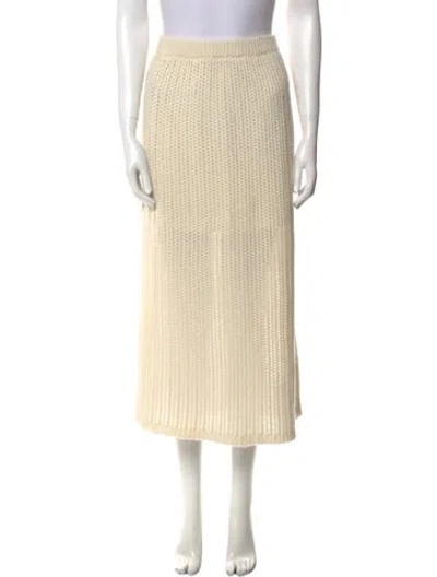 Pre-owned Sablyn Cashmere Midi Length Skirt In Neutral
