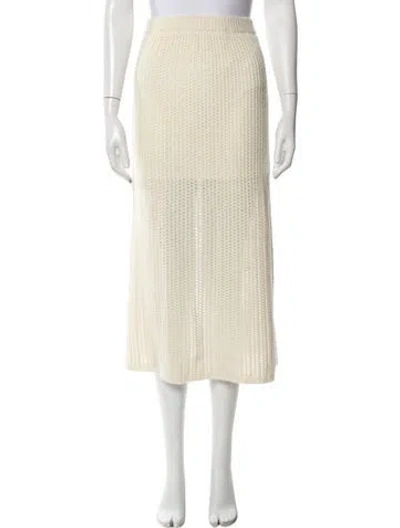 Pre-owned Sablyn Cashmere Midi Length Skirt In Neutral