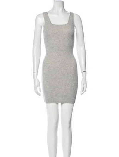Pre-owned Sablyn Cashmere Mini Dress In Grey