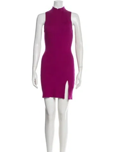 Pre-owned Sablyn Cashmere Mini Dress In Purple