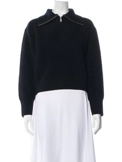 Pre-owned Sablyn Cashmere Mock Neck Sweater In Black