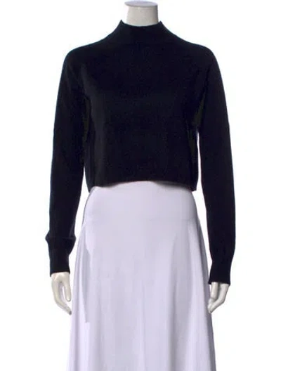 Pre-owned Sablyn Cashmere Mock Neck Sweater In Black