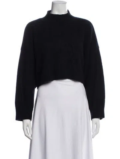 Pre-owned Sablyn Cashmere Mock Neck Sweater In Blue