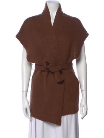 Pre-owned Sablyn Cashmere Mock Neck Sweater In Brown