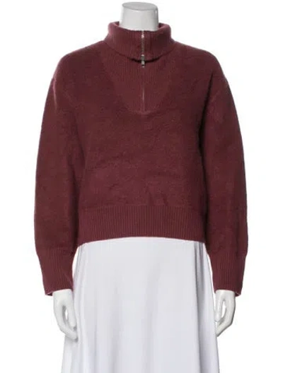 Pre-owned Sablyn Cashmere Mock Neck Sweater In Pink
