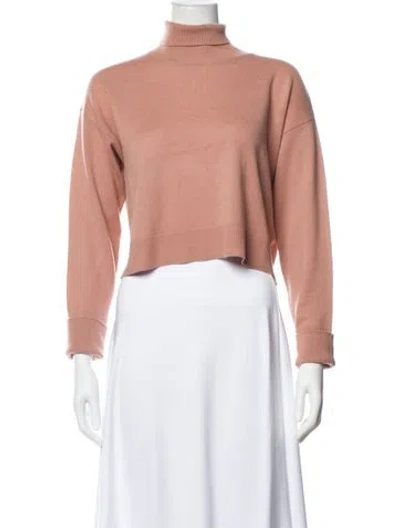 Pre-owned Sablyn Cashmere Mock Neck Sweater In Pink