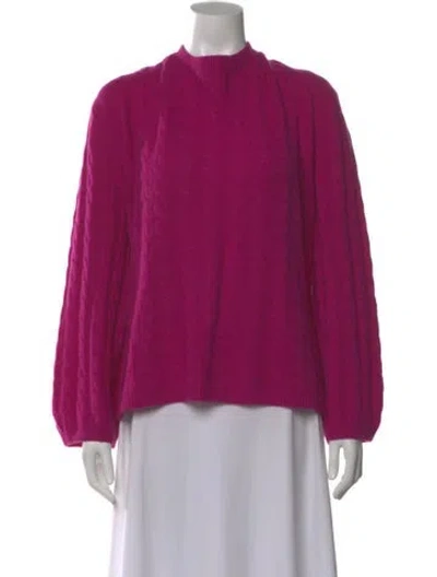 Pre-owned Sablyn Cashmere Mock Neck Sweater In Pink