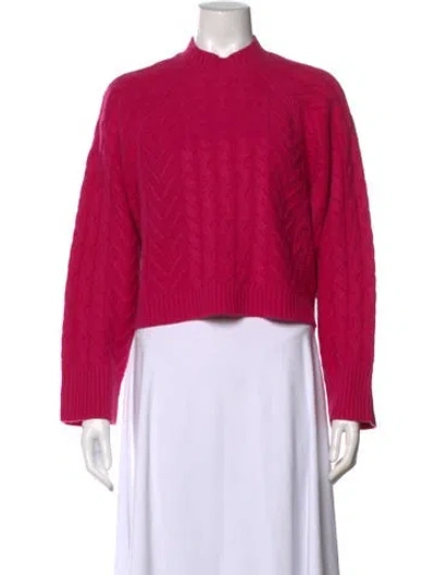 Pre-owned Sablyn Cashmere Mock Neck Sweater In Pink