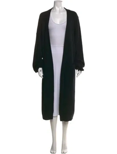 Pre-owned Sablyn Cashmere Open Front Sweater In Black