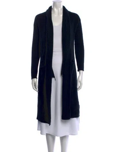 Pre-owned Sablyn Cashmere Open Front Sweater In Black