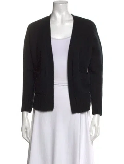 Pre-owned Sablyn Cashmere Open Front Sweater In Black