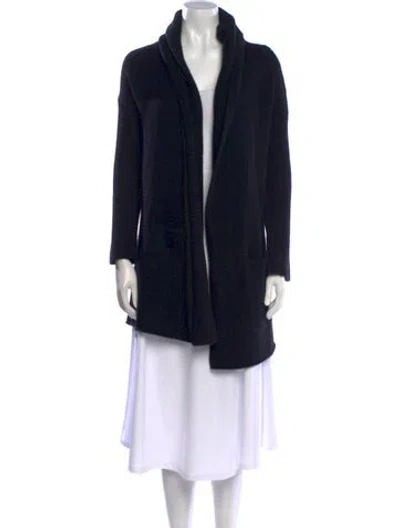 Pre-owned Sablyn Cashmere Open Front Sweater In Blue