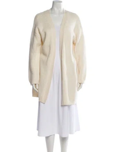 Pre-owned Sablyn Cashmere Open Front Sweater In Neutral