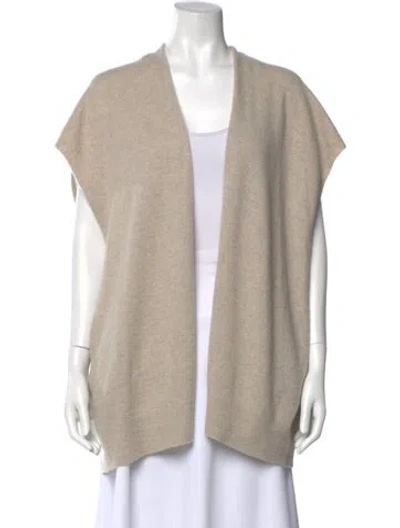 Pre-owned Sablyn Cashmere Open Front Sweater In Neutral