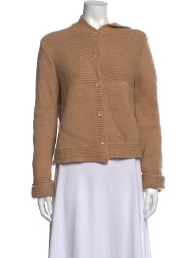 Pre-owned Sablyn Cashmere Open Front Sweater In Neutral