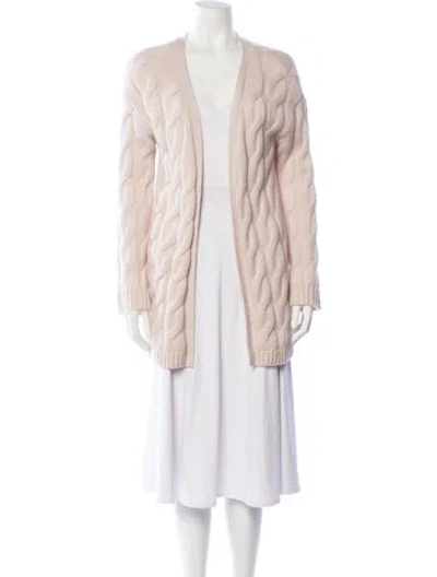 Pre-owned Sablyn Cashmere Open Front Sweater In Neutrals