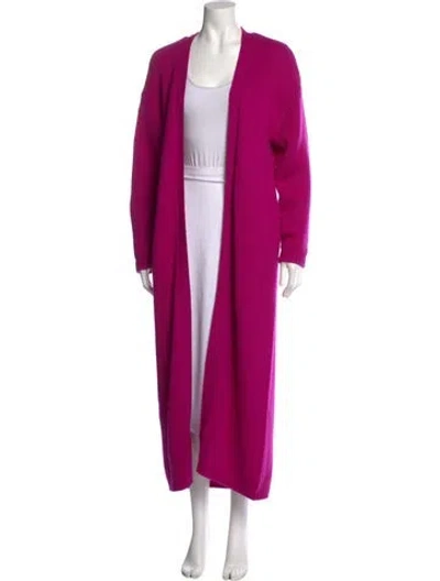 Pre-owned Sablyn Cashmere Open Front Sweater In Pink