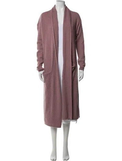 Pre-owned Sablyn Cashmere Open Front Sweater In Pink