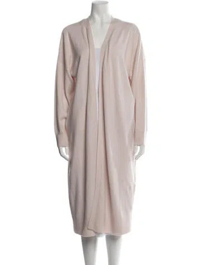 Pre-owned Sablyn Cashmere Open Front Sweater In Pink