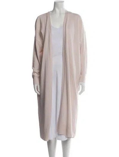 Pre-owned Sablyn Cashmere Open Front Sweater In Pink