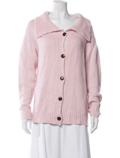 Pre-owned Sablyn Cashmere Open Front Sweater In Pink