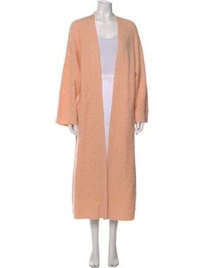 Pre-owned Sablyn Cashmere Open Front Sweater W/ Tags In Orange