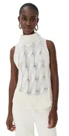 Sablyn Cashmere Saige B Cropped Turtleneck Gardenia In Gardenia