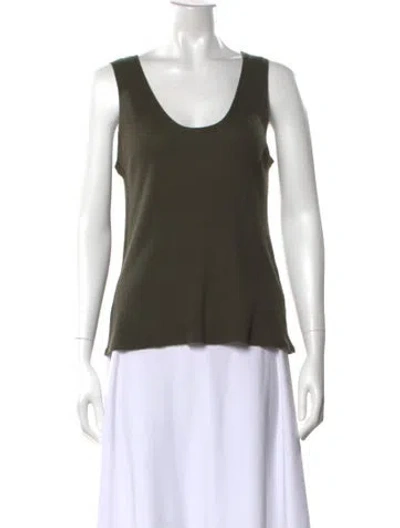 Pre-owned Sablyn Cashmere Scoop Neck Sweater In Green