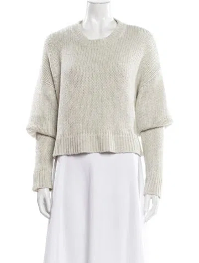 Pre-owned Sablyn Cashmere Scoop Neck Sweater In Neutral