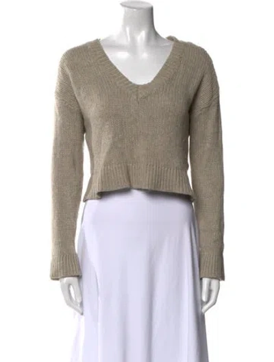 Pre-owned Sablyn Cashmere Scoop Neck Sweater In Neutral