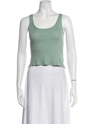 Pre-owned Sablyn Cashmere Scoop Neck Top In Green