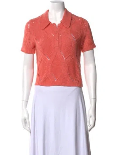 Pre-owned Sablyn Cashmere Short Sleeve Polo W/ Tags In Pink