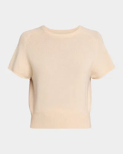 Sablyn Cashmere Short-sleeve Sweater In Pink