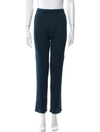 Pre-owned Sablyn Cashmere Straight Leg Pants In Blue