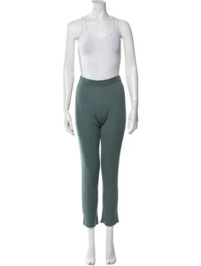 Pre-owned Sablyn Cashmere Straight Leg Pants In Green